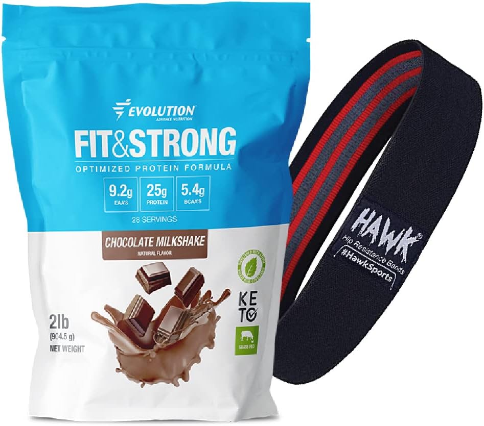 Evolution Advance Nutrition Grass Fed 100% Wei Proteïne, 2 Pounds + Resistance Band 