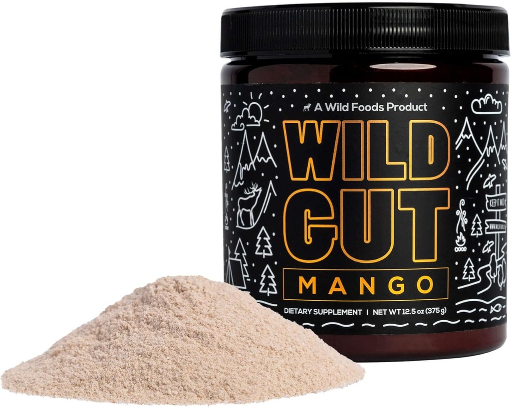 Wild Gut Daily Electrolyte Drinkpoeder voor Digestieve Ondersteuning: Psyllium Husk, Magnesium, Probiotica, Digestieve Enzymen, FOS, Licorice, Glutamine, Prebiotica - IBS, Bloating, Gas, Cramps 12.50oz