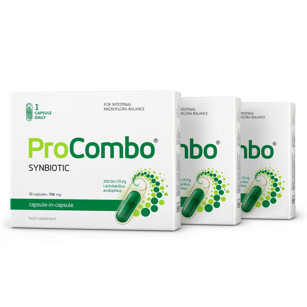 De slimme synbiotica met gerichte levering van de goede bacteriën. Dubbele capsule en vloeibare formule voor snelle resultaten. 1 capsule per dag(verpakking van 3)
