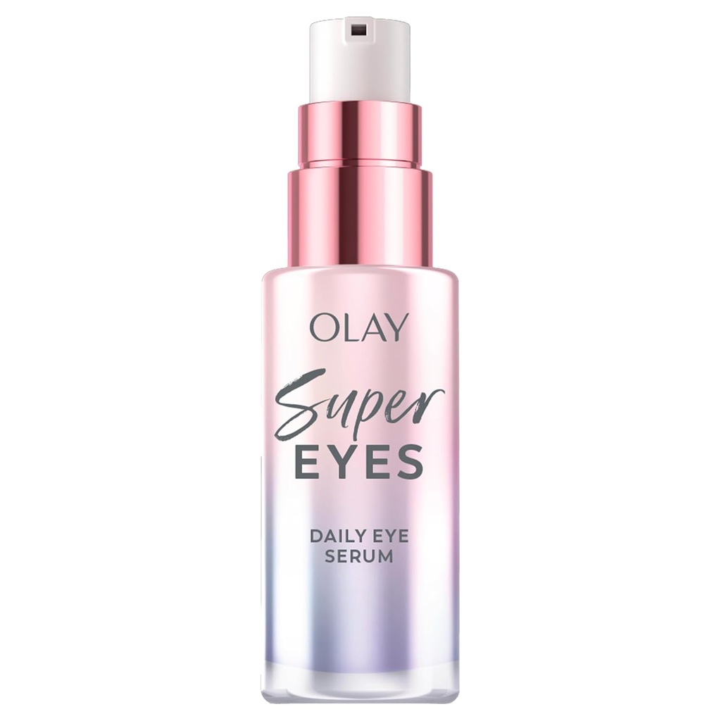 Olay Super Eye Serum - Vitamine C, Cafeïne, Niacinamide, Amino Peptide, Aloë Vera - Brightens Dark Circles, Anti-Wrinkle, Anti-Aging, Brightening, Smooths Fine Lines, Firming, Hydrating, 0,45 Oz