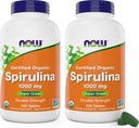 NOW Foods Organic Spirulina 1000mg Tablets - 300 Count (pack of 2) - Non-GMO, Super Green Whole Food Supplement - Double Strength 1000 mg - Natuurlijk voorkomende Beta-Caroteen (VIT A), B-12 en GLA