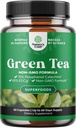 Groene Thee Extract Capsules - 500mg Pure Leaf Green Tea Cafeïne Supplement - EGCG, Cafeïne Extract & Polyfenolen Supplement voor gezonde stofwisseling Ondersteuning voor vrouwen & Mannen - Natuurlijke Detox - 60 Tel.