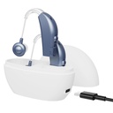 Digitale hoortoestellen voor senioren - (paar van 2) Persoonlijke gehoorverbetering Achter-de-ear BTE-hulp PSAP-geluidversterker, oplaadbare digitale hoorversterker met all-dag batterijleven, modern blauw