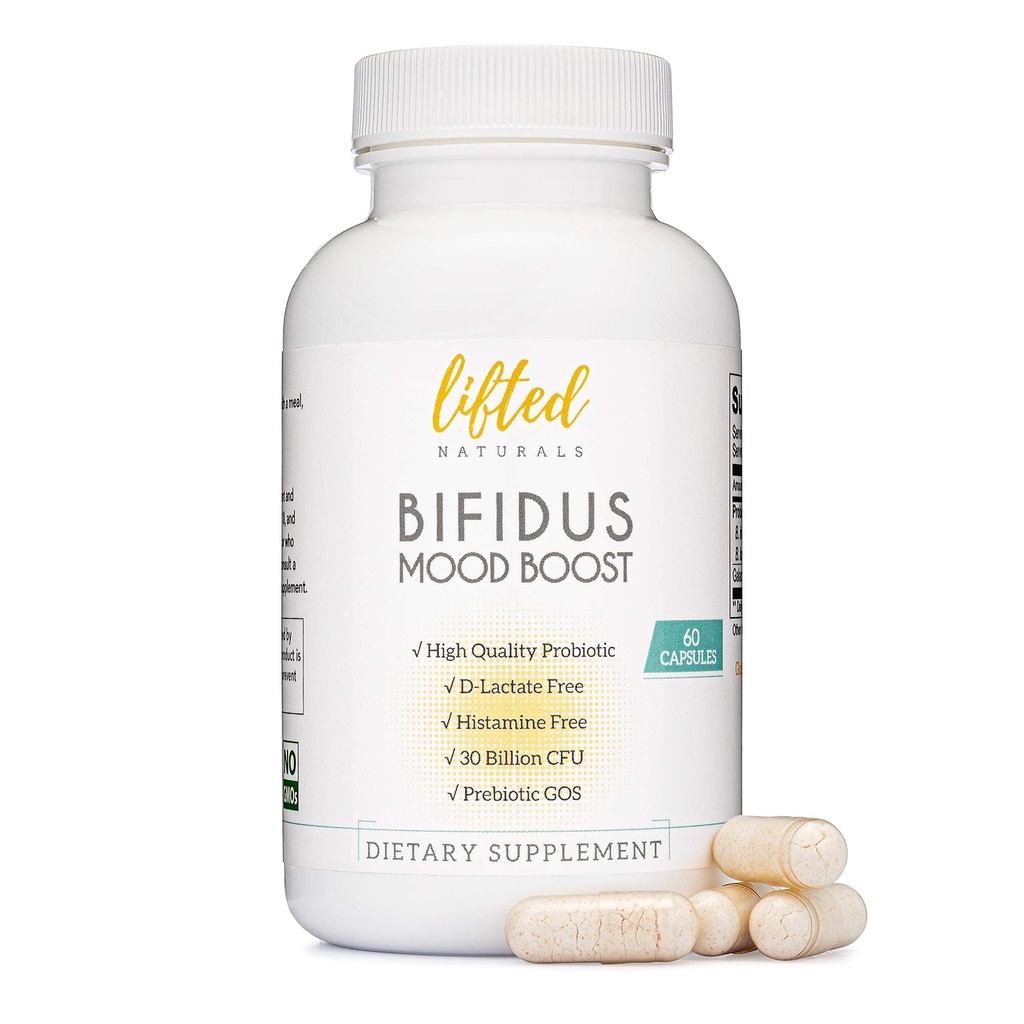 Probiotica 30 miljard CFU - Bifidus Mood Support Supplement w/prebiotica & probiotica voor vrouwen en mannen - Mood & Digestion Support- Histamine Free - Natural Mood Boost - 60 Days Supply, Non-GMO