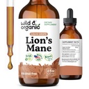 Lions sauvages et biologiques Mane gouttes liquides - Soutien Cerveau et Focus - Supplément de Champignons Lions - Hericium Erinaceus gouttes de Champignon - Teinture d'extrait végétalien, sans sucre et sans alcool - 4 fl oz