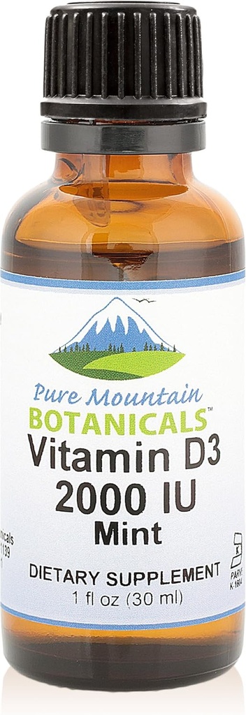 Pure Mountain Botanicals Flavored Vitamin D Drops 