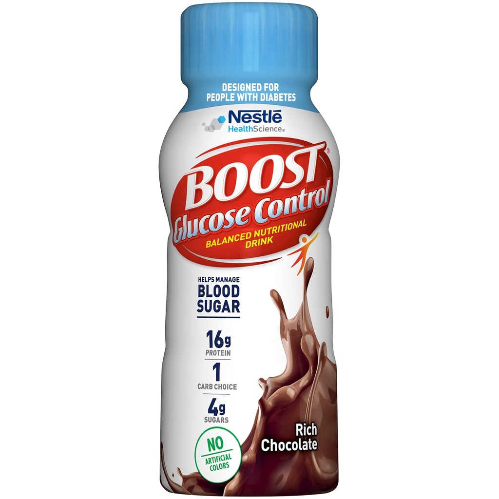 Boost Glucose Control Chocolate Klaar om te drinken, 8 Ounce (verpakking van 24)