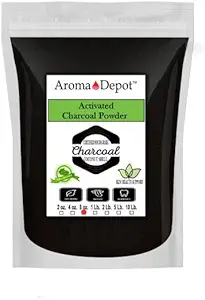 Aroma Depot 8 oz. Kokosnoot geactiveerd Charcoal Powder - Ondersteunt gezondheid, veganistisch, niet-GMO, geen additieven, voedselkwaliteit, tanden bleken poeder, Charcoal voor gezichtscrub, en zeep maken. (8 oz.)