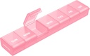 AOVON Weekly pil Organizer met moeiteloze openingsontwerp, Artritis Vriendelijke pil Box, BPA-vrije pil Organizer 7 dagen, schattige en draagbare pil geval voor vitamines, supplementen en medicijnen