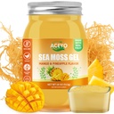 ACEYO (18 OZ) Irish Sea Moss Gel Raw Vegan Mango Ananas Smaak 102 Vitaminen en Mineralen Wild Geoogst Niet-GMO