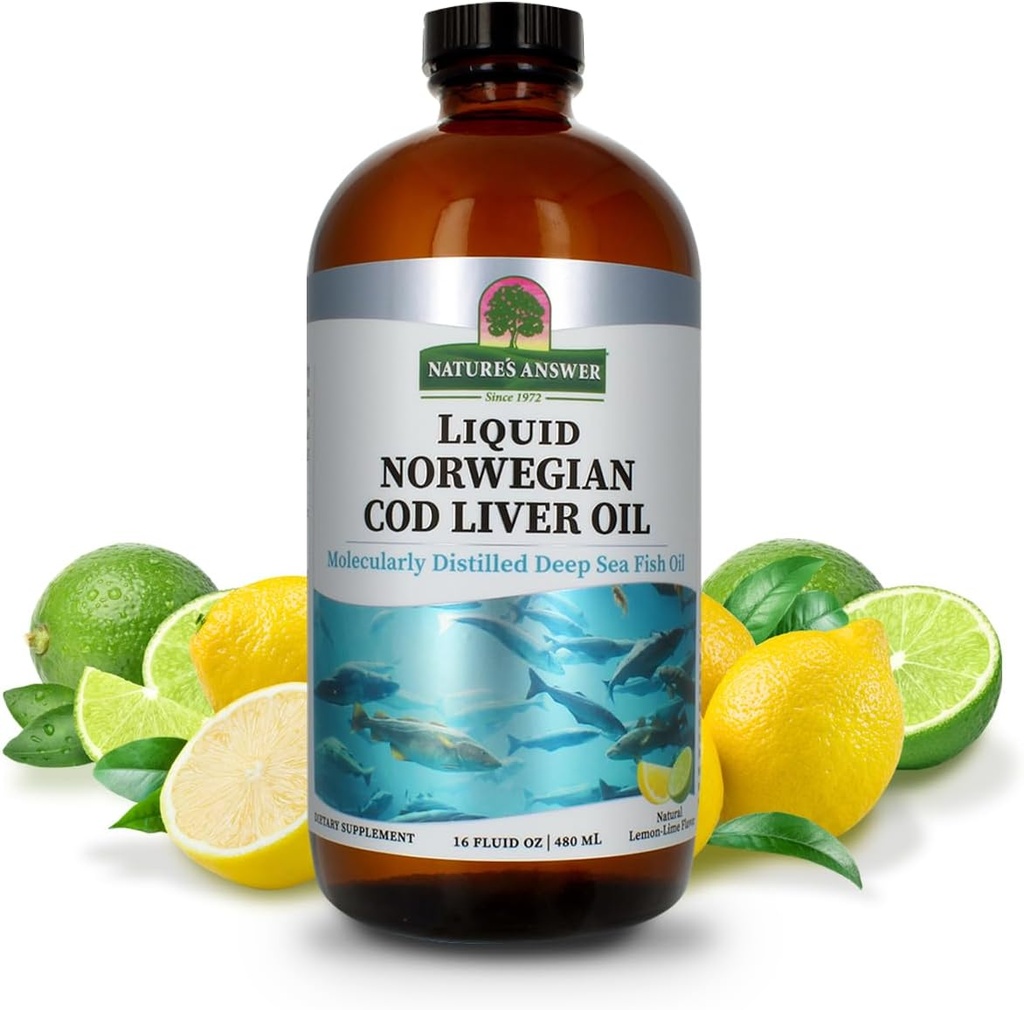 Nature's Answer Cod Liver Oil Liquid Supplement, 16-fluid Ounces 