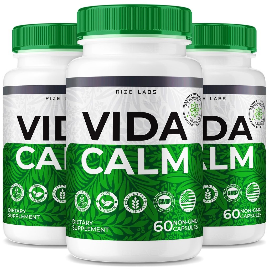 rize labs - Vida Calm Advanced Formula Capsules, Biedt maximale sterkte, voor stress, rust, ontspanning, supplement (180 capsules)