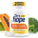 PQQ CoQ10 - PQQ 20mg met CoQ10 100mg, PQQ Supplement met Co-enzym Q10 supplement ondersteunt Brain Health, 60 Veggie Caps - 1 capsule per portie