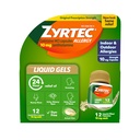 Zyrtec 24-uurs Allergie Relief Liquid Gels, Antihistamin Capsules with Cetirizine HCl Allergie Medicine for All-Day Relief from Runny Nose, Sneezing, Itchy Eyes & More, 12 Tel.