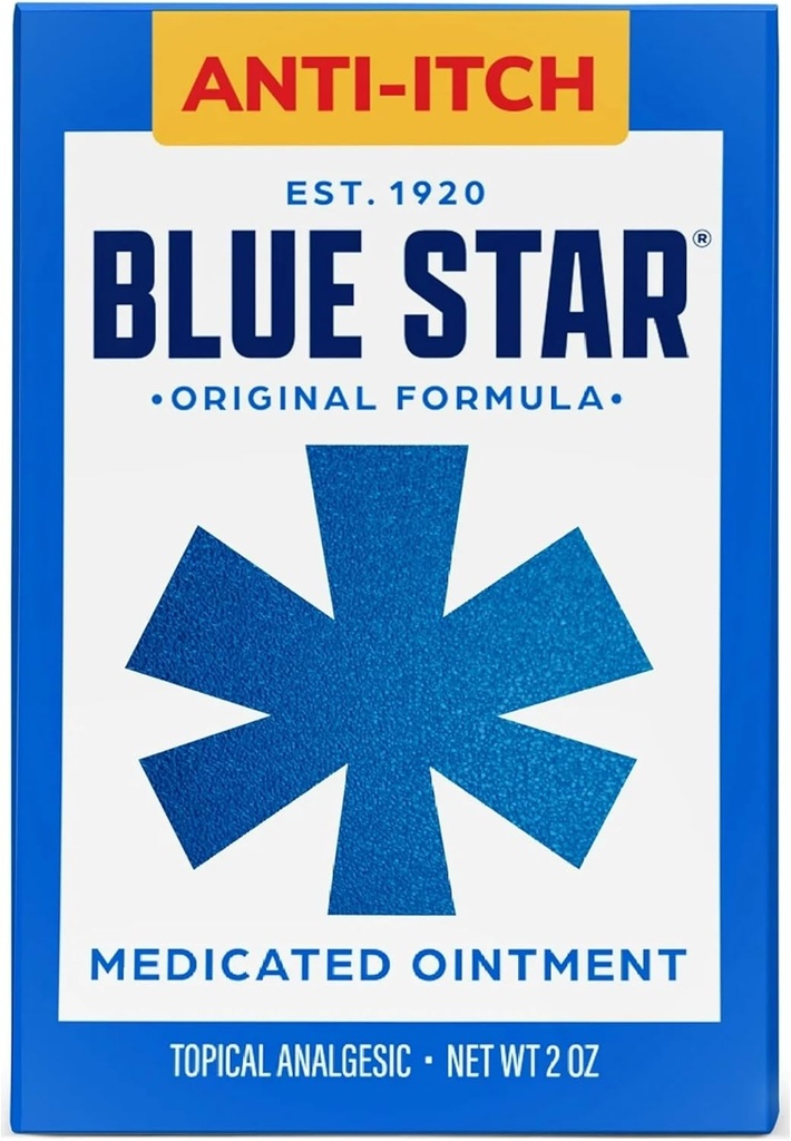 Blue Star Anti-Itch Gemedicineerde Zalf 2 oz (Packof 4) VJC#Re