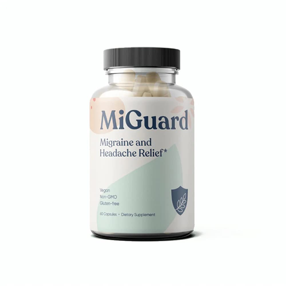 Suppléments de soulagement des maux de tête et de la migraine - Supplément de prévention de la migraine sans médicament - Suppléments naturels pour les maux de tête de la migraine - aide à réduire la fréquence et la gravité (60 capsules)