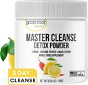 Gras Root Naturals Master Cleanse Detox Powder- Limonade Detox 3-Day Plant Based Supplement met citroen, esdoorn siroop, en Cayenne Diet, 6.34oz Container
