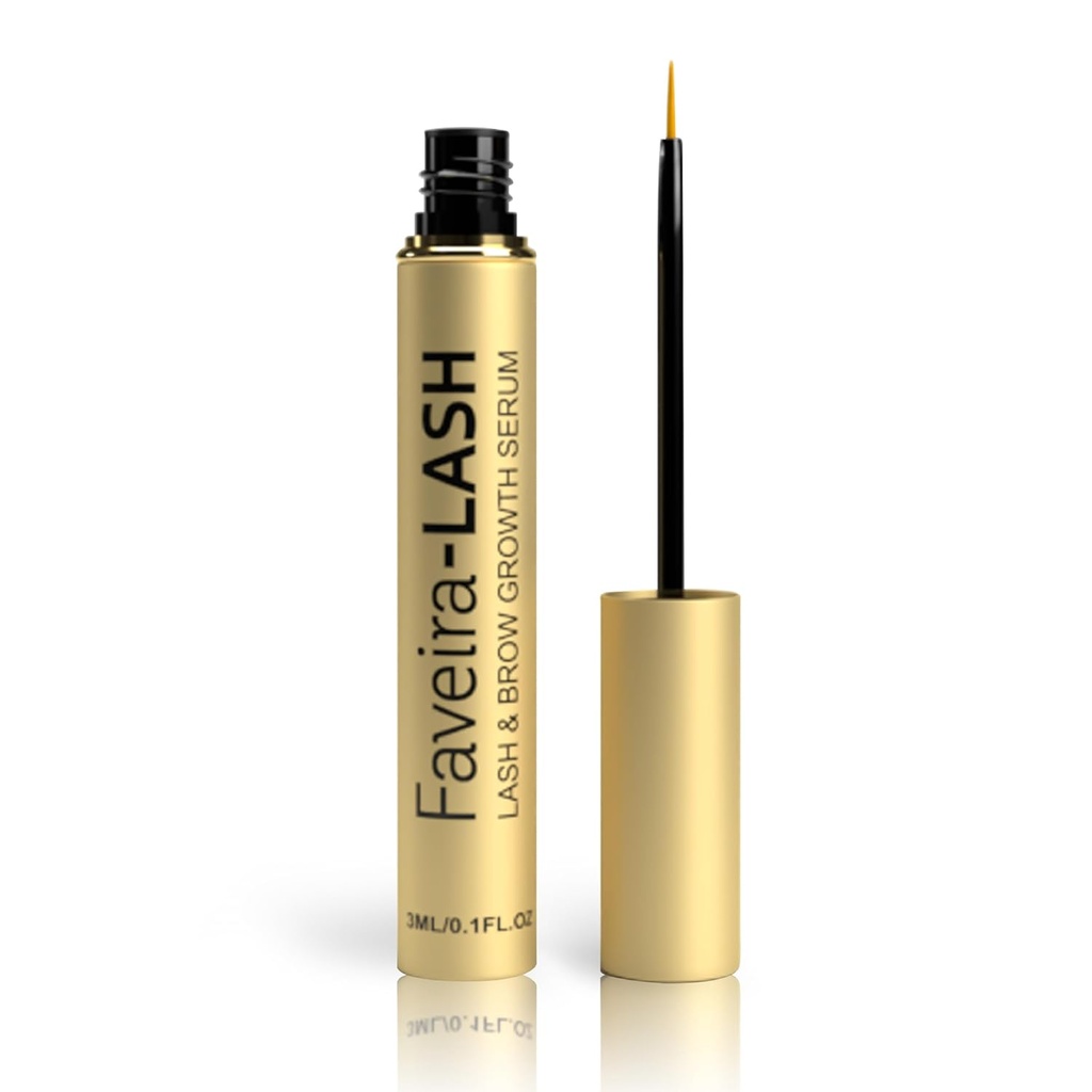 Eyelash Serum voor wimpergroei: Faveira Beauty Eyelash en Brow Serum met geavanceerde formule voor langere Fuller en Thicker Luscious Lashes en Brows 3ML