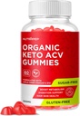 Biologische Keto ACV Gummies - Glutenvrije en suikervrije appel Cider Vinegar supplement voor vrouwen mannen (1000MG)