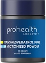 ProHealth Longevity Micronized Trans Resveratrol Powder 30 Gram - 98% Pure Pharmaceutical Grade, 1000 mg per schep, Superior Absorptie en Biobeschikbaarheid