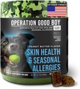 O.G.B. Operatie Good Boy - SRE: Skin/Coat/Allergie Supplement voor Huisdieren - 90 Graaf Zachte Kauwen - 12.7 oz - Made Natural Ingredients - Veteranen Eigendom