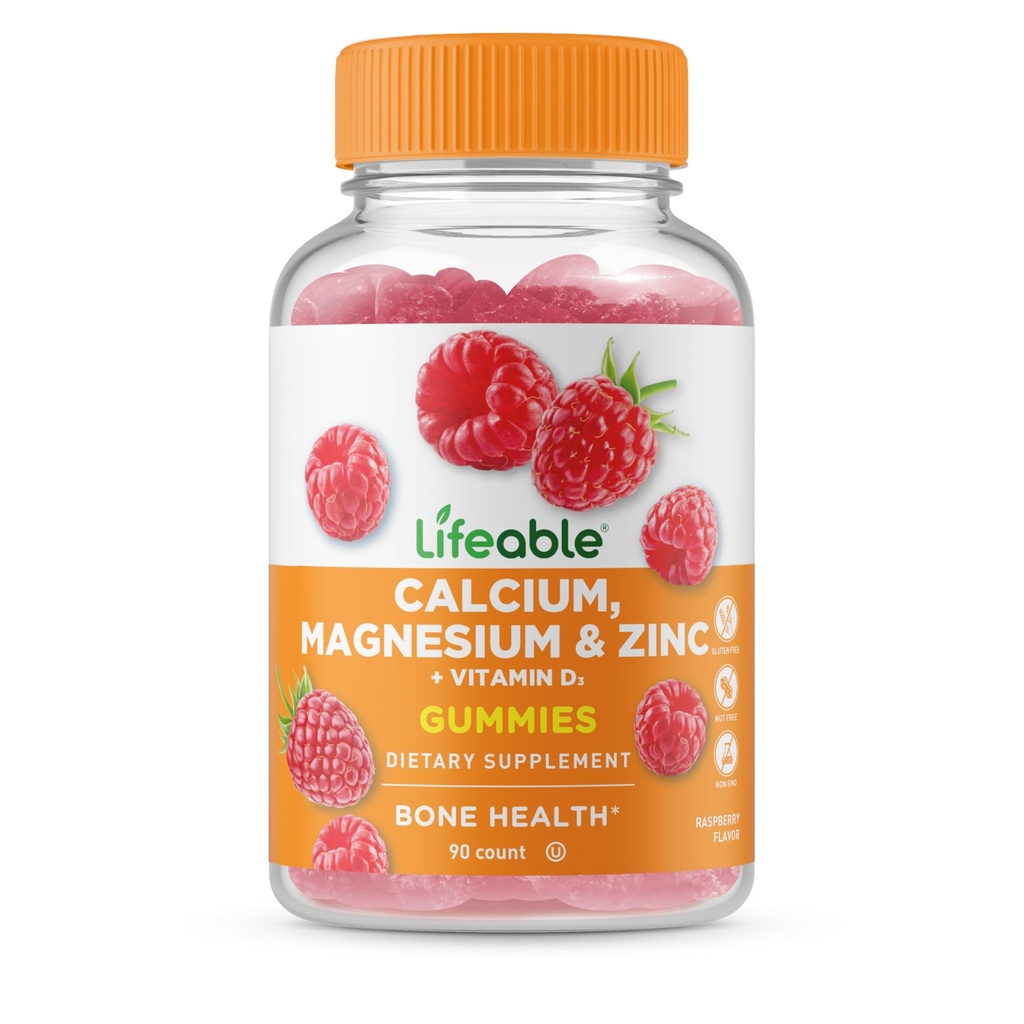 Levensvatbaar Calcium Magnesium Zink met Vitamine D3 Gummies Geweldige Proeverij Calcium Magnesium Zink D3 Supplement voor Tanden en Bot Gezondheid 