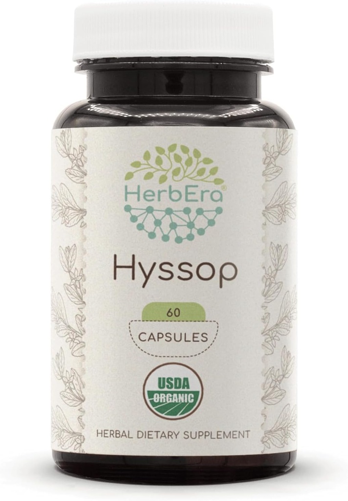 HerbEra Hyssop USDA Biologische 60 Capsules 