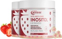 Inositol Gummies, Inositol Supplement met Myo-Inositol & D-Chiro Inositol + Vitamine D3, Ideaal 40:1 verhouding, met Magnesium Glycinate 400 mg, Ondersteunt de reguliere cyclus voor vrouwen, Vegan, 2 Pack
