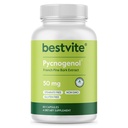 BESTVITE Pycnogenol 50mg (60 Capsules) - French Maritime Pine Bark Extract - No Stearates - Gluten Free - Non GMO - Easy-to-Swallow Capsules