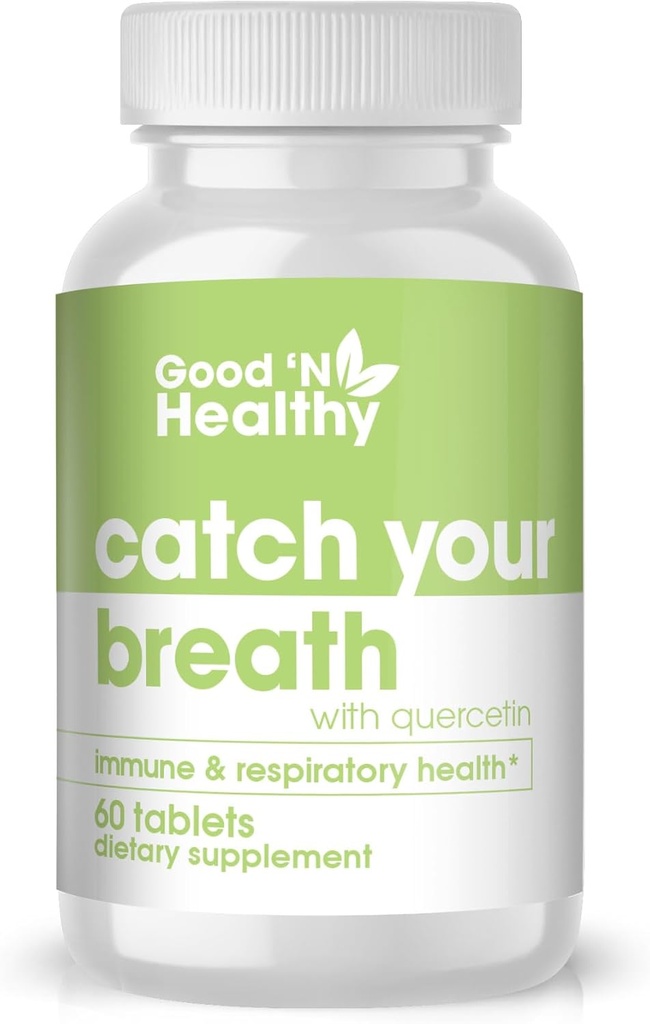 Goed 'N Gezonde Quercetine Vang je adem met Plant Based Quercetine Supplement voor een verbeterde immuun- en ademhalingsgezondheid, 60 tabletten