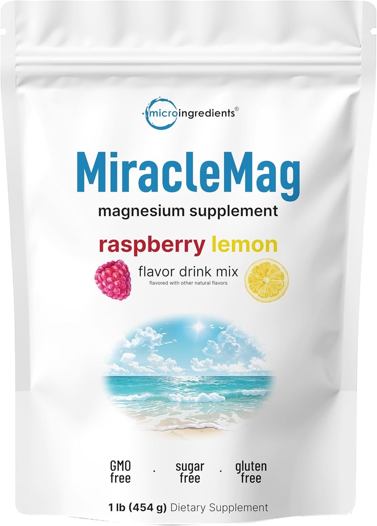 MiracleMag Calm Magnésium poudre, 1lb de supplément de citrate de magnésium