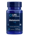 Prolongation de la durée de vie Melatonine 1 mg - Pour la nuit reposée, l'équilibre hormonal et la santé immunitaire - Libération immédiate - Sans gluten, sans OGM - 60 capsules