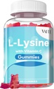 VAITE L-Lysine 800mg Gummies with Vitamin C - Skin, Lip & Cold Sore* Ondersteuning voor vrouwen - Lysine voor volwassenen, Ondersteunt weefsel Gezondheid & Immune System, Amino Acid & Complex Supplementen, 60 Vegan Kauwbare