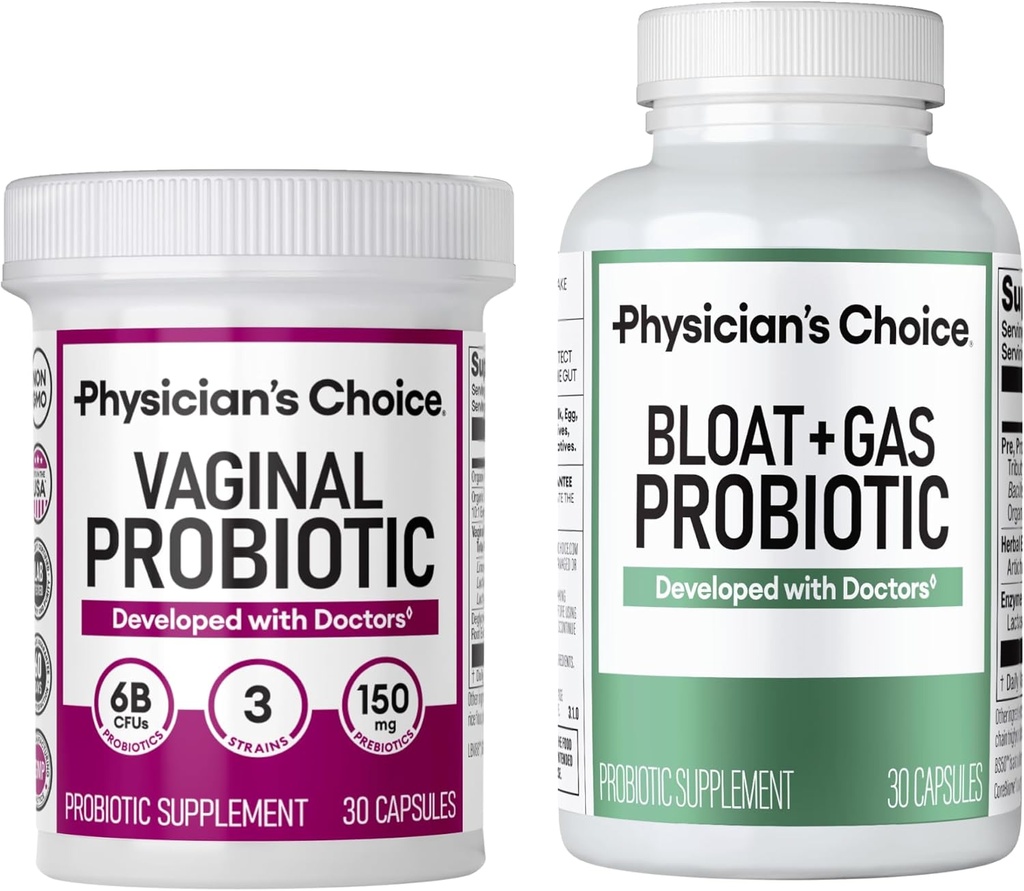 KEUZE Vaginale Wellness Probiotic 30ct + Bloat & Gas Probiotic 30ct - Maandelijkse Relief Combo voor vrouwen