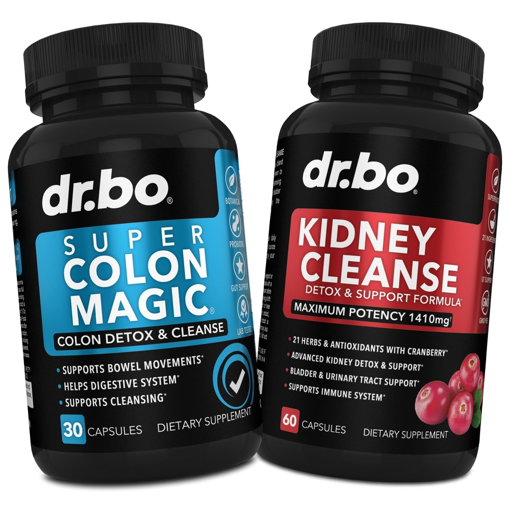 Colon Cleanser Detox & Nierreiniging - 15 dagen Colon Reiniging Pillen Probiotische & Nieren Detox Ondersteuning Supplement Cranberry - Bowel Beweging Supplementen voor Intestinale Maag Opgeblazen Gut & Nieren
