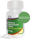 SDA Laboratories All Day 24-Hour Allergie Geneeskunde 100 Count Antihistamine for Allergies, Pollen, Hay Fever, Dry, Itchy Eyes, Cetirizine HCl 10mg Tablets