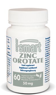 Supersmart - Zink Orotaat Supplement 100mg per dag (Enhanced Form) - Immune Support - Energy & Metabolisme Booster - Mild Acne Pillen - Huidgezondheid Niet-GMO & Glutenvrij - 60 Vegetarische Capsules