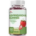 YiLing Ashwagandha Gummies for Women & Men, 3000 Mg high-Potency Ashwagandha Root Extract Boosts Energie, Verbetert Slaap, Verlicht Stress en Kalmen Mood, 60 Graaf Aardbei Flavor Ashwagandha