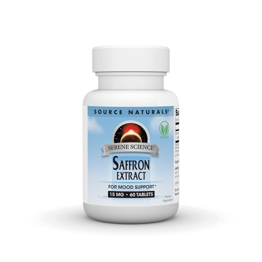 Source Naturals Serene Science Extrait de safran, pour le soutien de l'humeur* - 60 comprimés