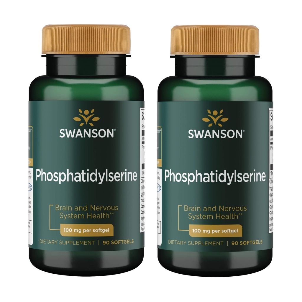 Swanson Fosfatidylserine 100 mg 90 Sgels (2 Pack)