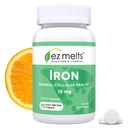 EZ Melts Dissolvable Iron Supplement 18 mg, Sugar-Free, 3-maand levering - 90 Tellen (pakket van 1)