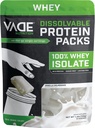 VADE Nutrition Dissolving Proteine Packs - 100% Wei Isolaat Proteïne Poeder Vanille Milkshake - Lage Carb, Lage Calorie, Lactosevrij, Suikervrij, Vetvrij, Glutenvrij - 30 Pakketten te gaan