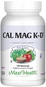 Maxi Health Men and Women 500 mg Calciumsupplement met vitamine D3 (2000 IE), Magnesium (250 mg) en Vitamine K2 (150 mcg) - Bot, tanden en gewrichtsondersteuning - 120 capsules