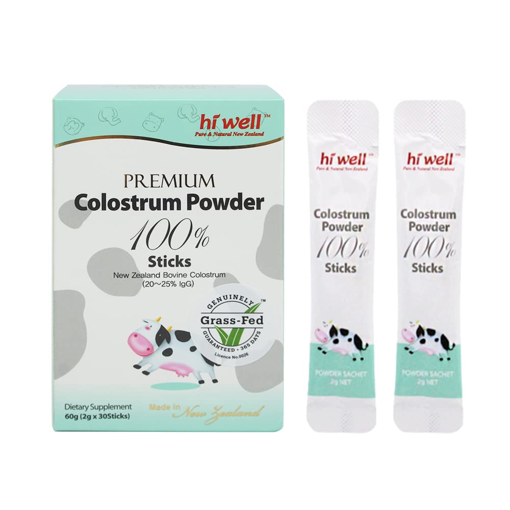 Hi Well Premium Grass-Fed Colostrum Poeder 100% 60g(2g x 30Sticks)