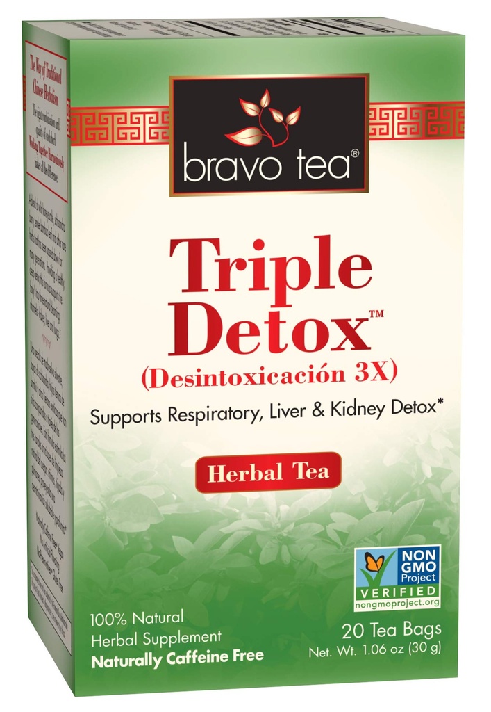 Bravo Tea Triple Detox Kruidenthee Cafeïne Gratis, 20 theezakjes