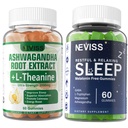 NEVISS Melatonine Gratis Slaap Gummies + Ashwagandha Gummies 2000mg