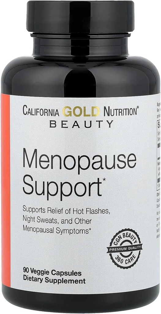 California Gold Nutrition Beauty, Menopauze Ondersteuning met Angelica Gigas, Cynanchum wilfordii, Phlomis umbrosa en L-Leucine, 90 Veggie Capsules