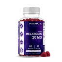 Mélatonine vitamatique 20mg Gummies pour adultes, 30 portions - 60 comte - Supplément de formation non-habitant