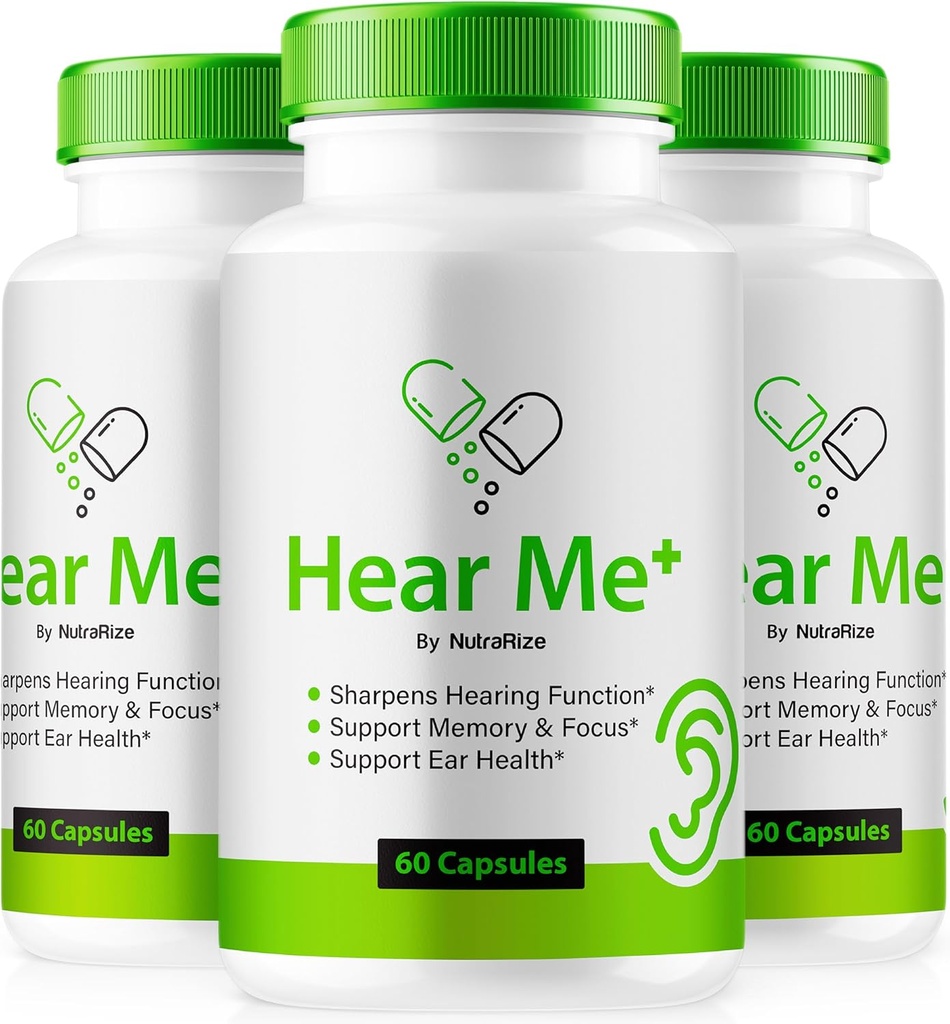 (3 Pack) Hear Me + Capsules, Official HearMe + Pillen, Hear Me Plus Oorformule voor een gezonde hoorzitting, Premium HearMe Plus voor oorgezondheid, Natuurlijke oorreiniger Ondersteuning, Hear Me+ Review (180 Capsules)