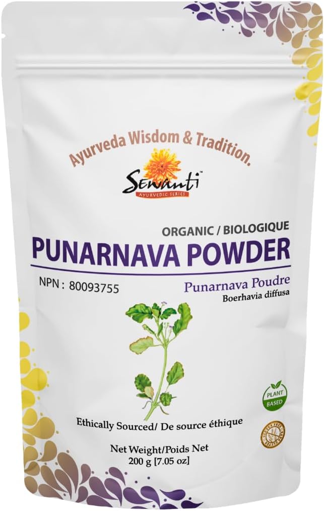 Sewanti Organic Punarnava Powder - Ayurvedic Wellness Supplement - Ondersteunt levergezondheid en immuunsysteem - 200g